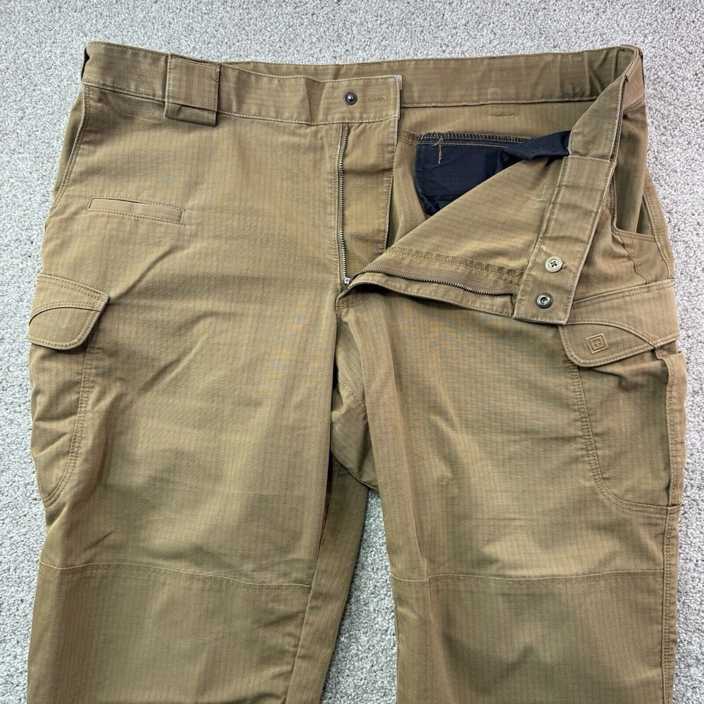 5.11 Tactical Men's Size 42x30 Cargo Comfort‎ Waist Brown Polyester - Picture 5 of 16